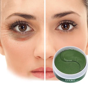60 шт. гелевые патчи под глаза с коллагеном и зелеными водорослями, под глазами, темные круги, подушечки для глаз, мешочки для морщин, гелевые патчи для удаления мешков под глазами