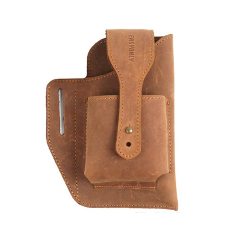 

J60D Leather Belt Pouch Waist Bag Fanny Pack 2 Cell Phone Waist Bag Renaissance Medieval Men/Women Vintage Purse Choose Color