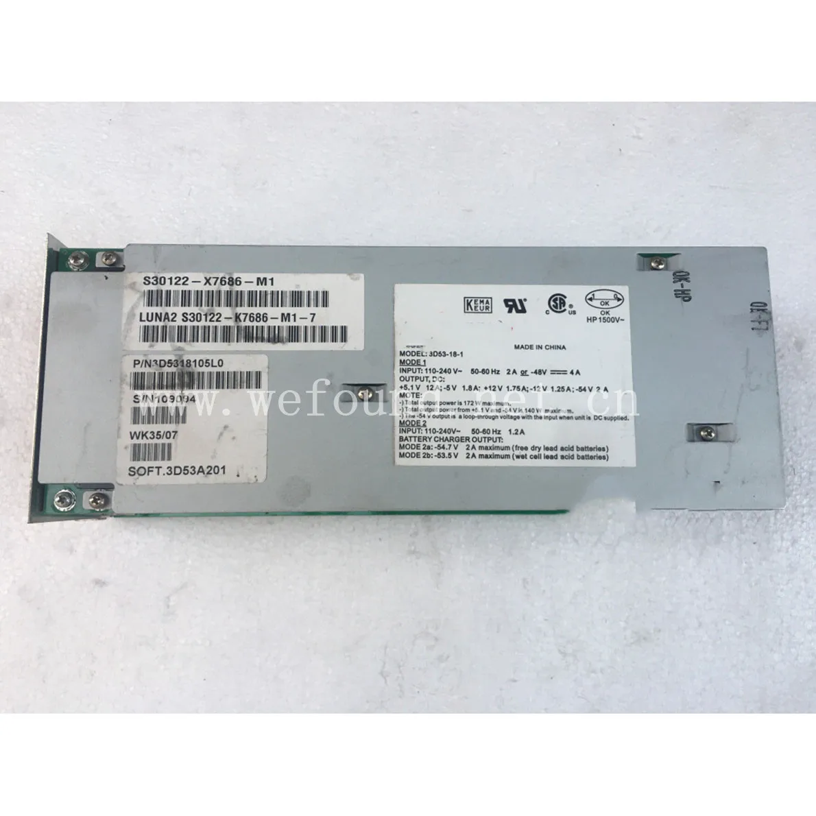 

Для оригинального блока питания промышленного оборудования 3D53-18-1 батарейный модуль был на 100% протестирован перед отправкой.