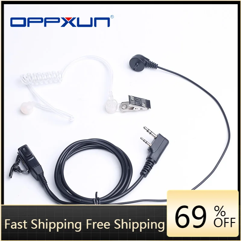 

Walkie Talkie PTT Mic Earpiece for Kenwood BaoFeng UV-5R Accessories BF-888s UV-82 TG-UV2 Plus Acoustic Headset Air Tube UV-5RA