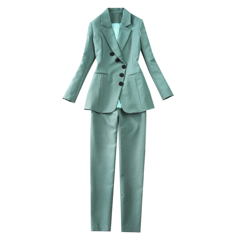 Темпераментный женский брючный костюм Элегантный Блейзер на весну и осень 2020