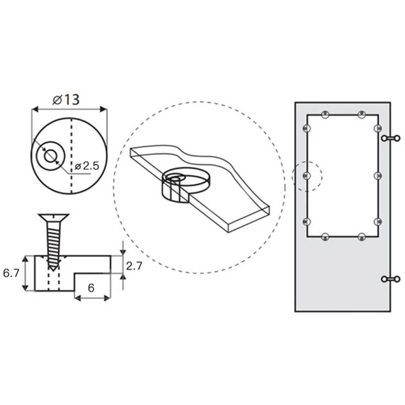 50Pcs Bathroom Mirror Fixed Accessories Advertising Plate Glass Clamp Clip accessories | Обустройство дома