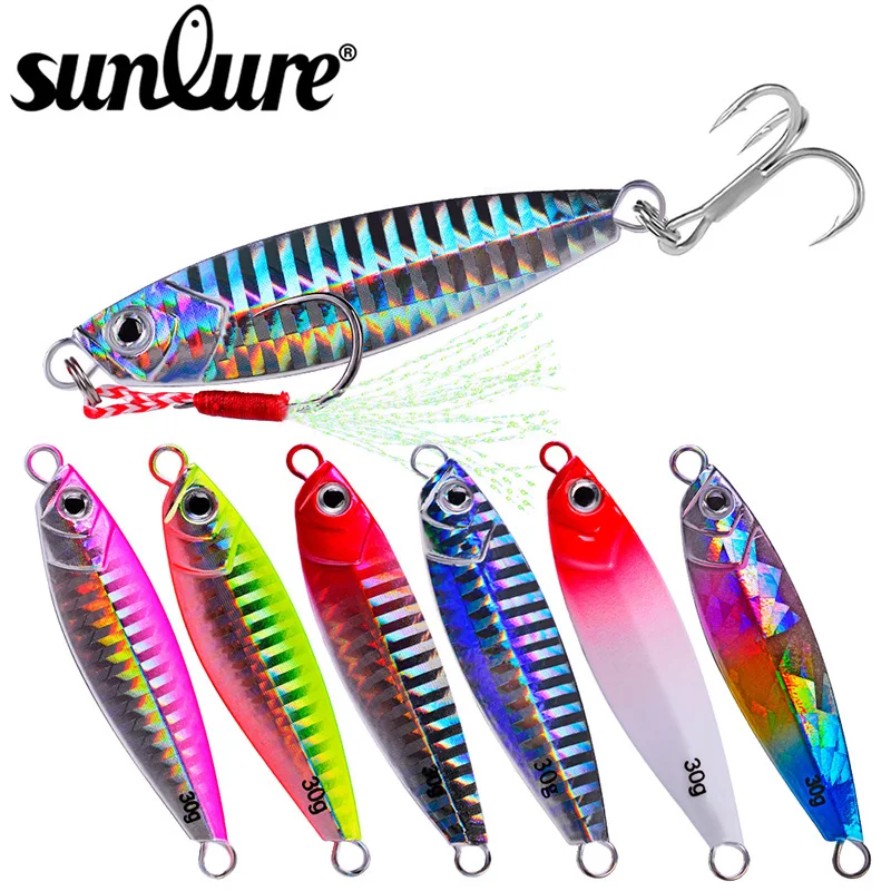 Рыболовные приманки Sunlure 6 шт./лот рыболовные 7G 10G 15G 20G 30G металлические для