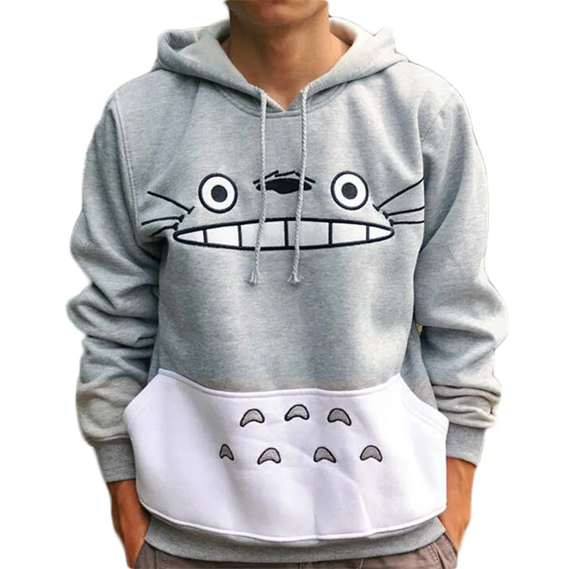 2022 Come Cartoon Totoro Women Man Couple Hoodies Sweatshirts Kawaii Harajuku Cute Unisex Pullover Tops Korean Japanese Anime