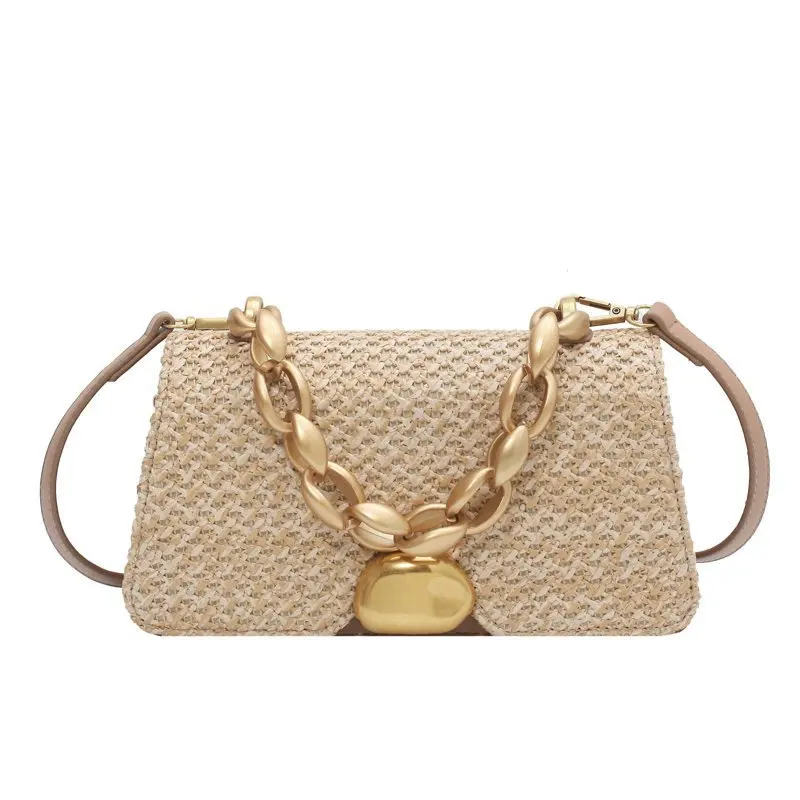 

2021 European and American New Style Simple Lock Fashion Trend Women's Bag Shoulder Diagonal Bag