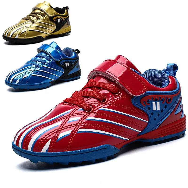 

Professional Soccer Shoe Gold Kids Football Shoes TF Cleats Kids Futebol Training Indoor Sneakers Students Sport Futbol