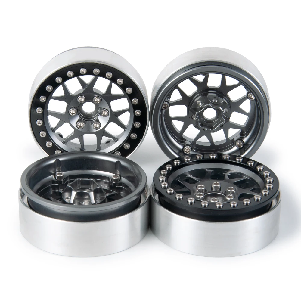 

AXSPEED 1/2/4Pcs 1.9inch Aluminium Beadlock Wheel Hub Rim for 1/10 Axial SCX10 SCX10II 90046 Traxxas TRX4 D90 RC Car Parts
