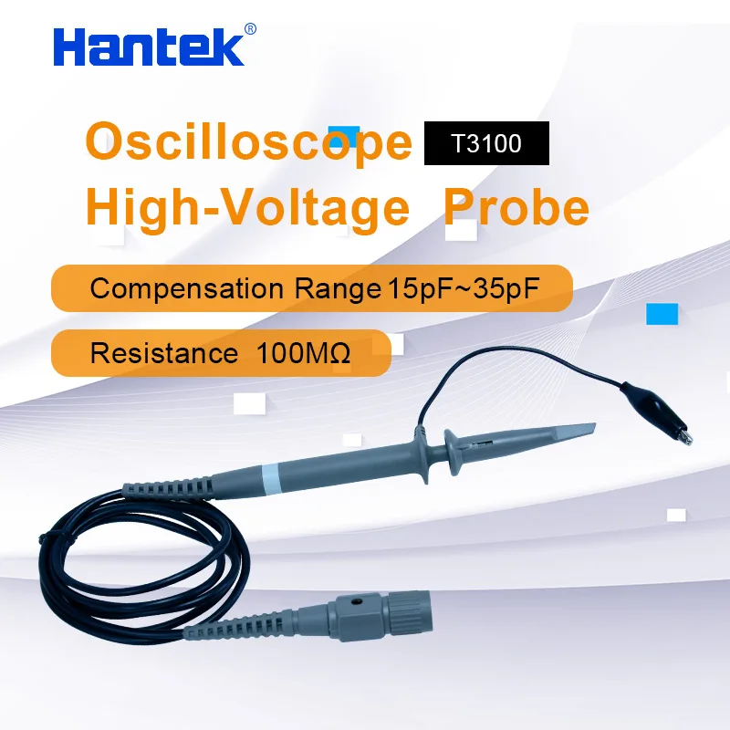 Hantek T3100 высоковольтный датчик x100 для осциллографа 100 на МГц X100 пассивный зондовый