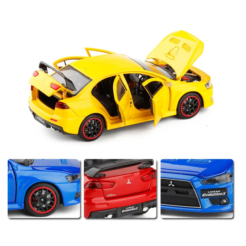 Игрушечный автомобиль 1:32 Mitsubishi Lancer Evolution X металлический сплав литье под