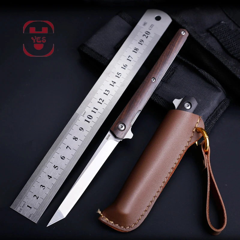 Стальной складной нож M390 портативный карманный из твердой древесины CS Go для