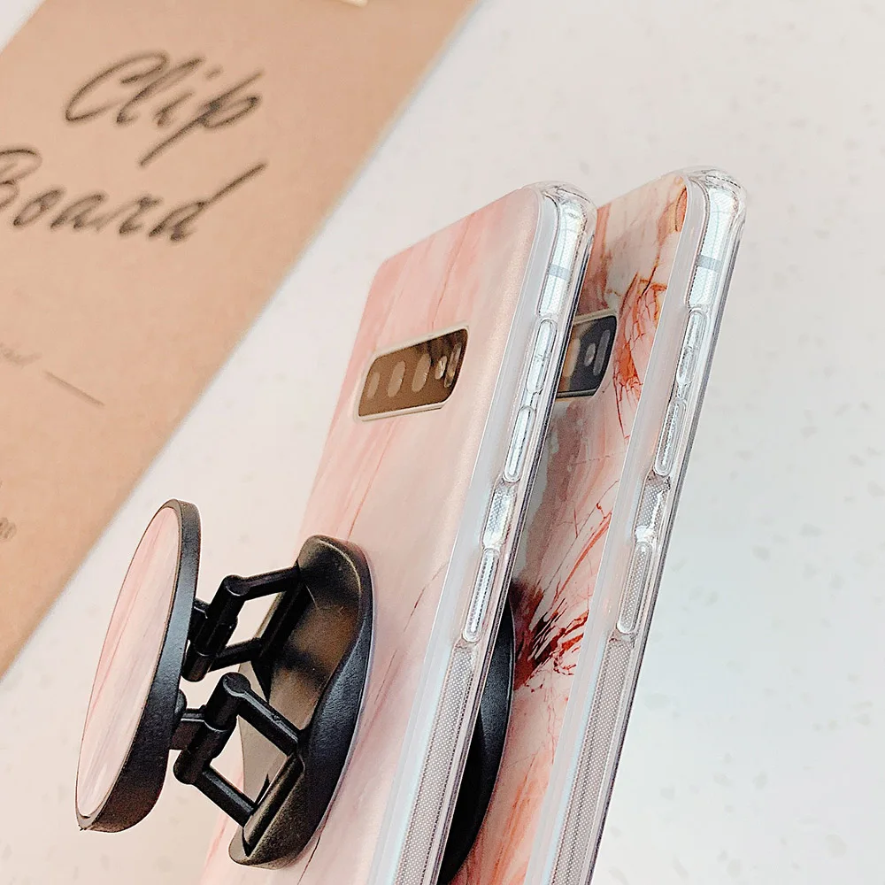 Мраморный чехол для телефона LOVECOM с держателем Samsung A42 S20FE S20 Plus A50 A21S S8 S9 S10 мягкий IMD