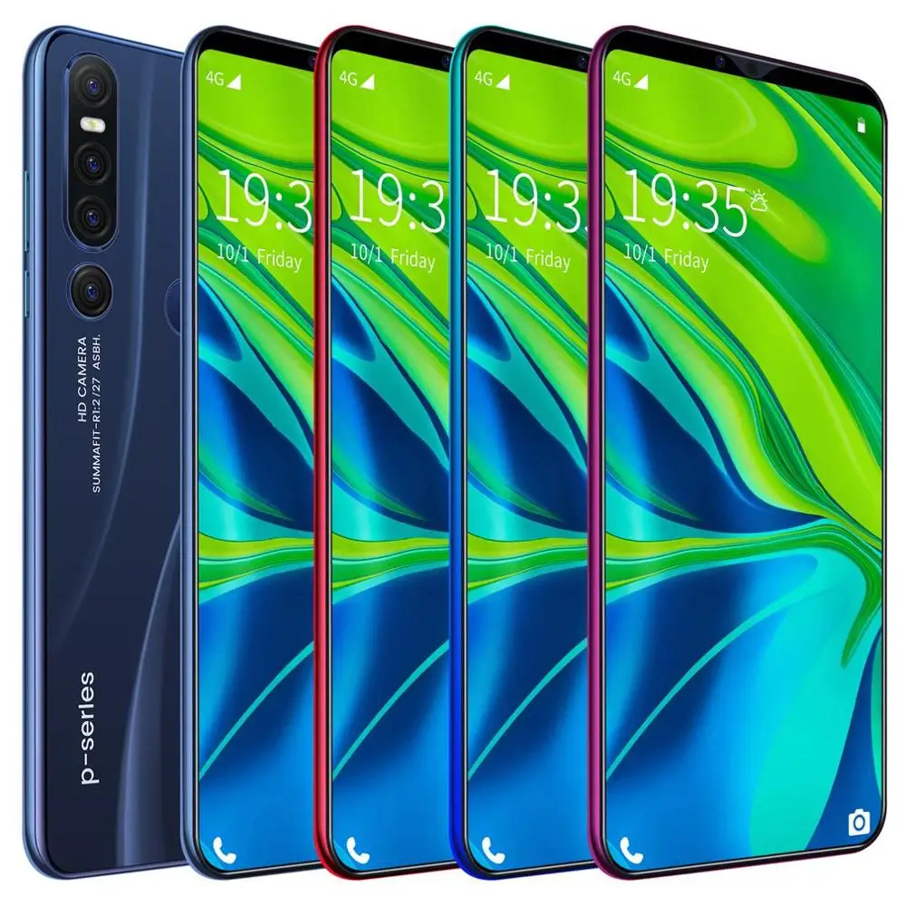 

New P46 Pro Smartphone 1GB+8GB Cellular Android 9.1 Handphone Core 6.1inch Mobilephone Face Fingerprint Recognition Handphone