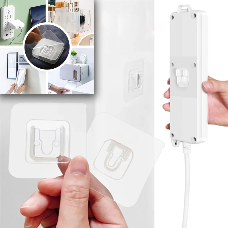 

1Pcs Double-Sided Adhesive Wall Hook Hanger Strong Transparent Hooks Suction Cup Sucker Wall Storage Holder For Kitchen Bathroom