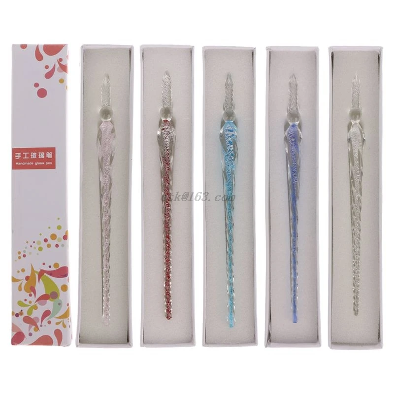 Винтажный стеклянный фонтанчик с чернилами Dip ручной работы инструмент для