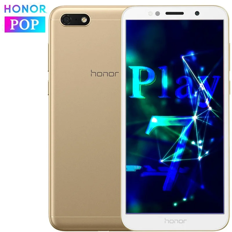 Мобильный телефон HONOR 7 play с глобальной прошивкой, 2 ГБ, 16 ГБ, четырехъядерный процессор MT6739, 5,45 дюйма, Android 8,1, разблокировка лица