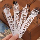 1 шт., креативная, милая, новая, ажурная, металлическая, линейка для закладок, инструмент в подарок для детей и студентов, школьные принадлежности