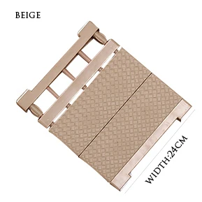 beige Adjustable Closet Organizer Storage Shelf Wall Mounted Kitchen Rack Space Saving Wardrobe Decorative Shelves Cabinet Holders - Цвет: beige