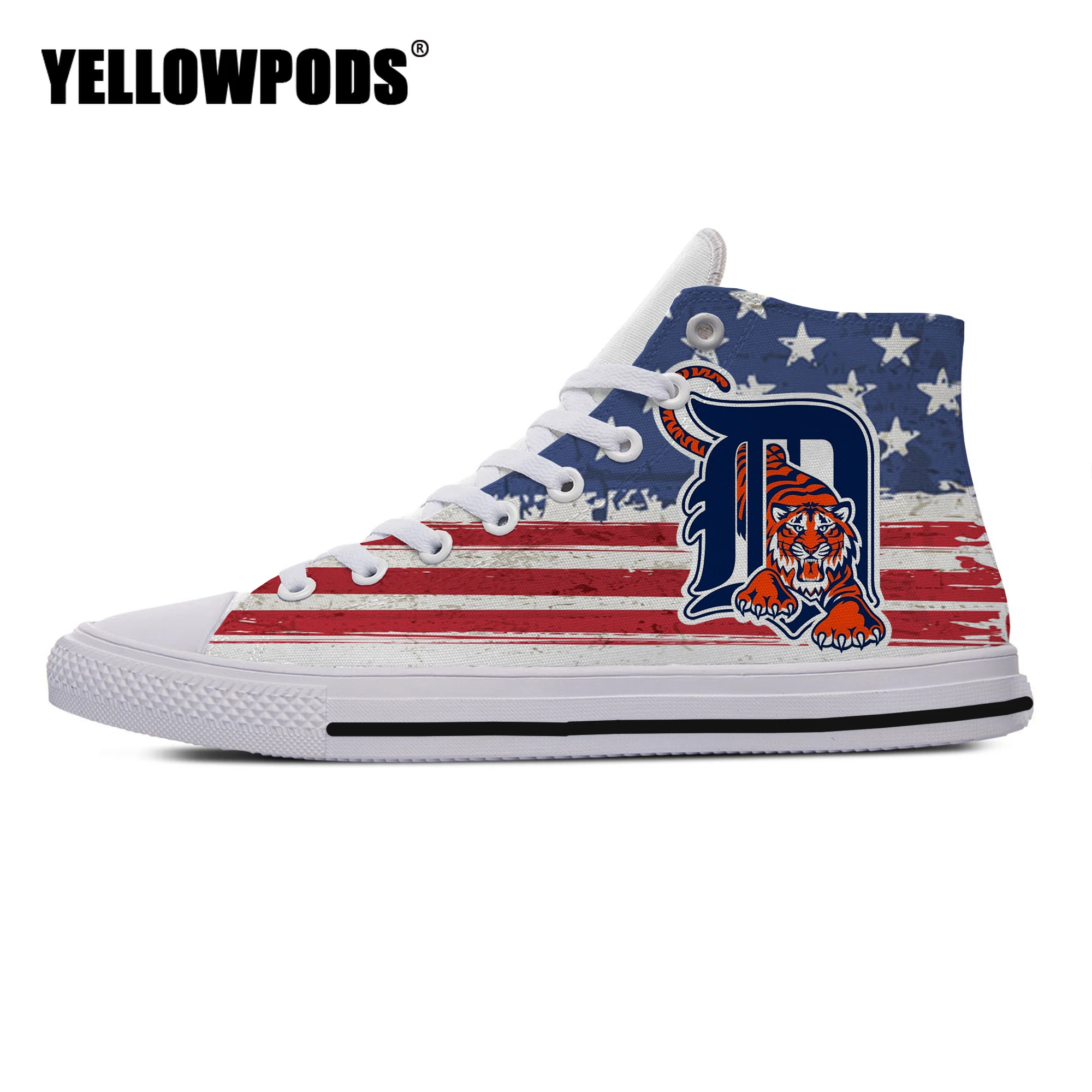 

Sneakers Women Pattern Tigers Imges for Detroit Fans Running Shoes Lightweight and Stylish Sport Shoes