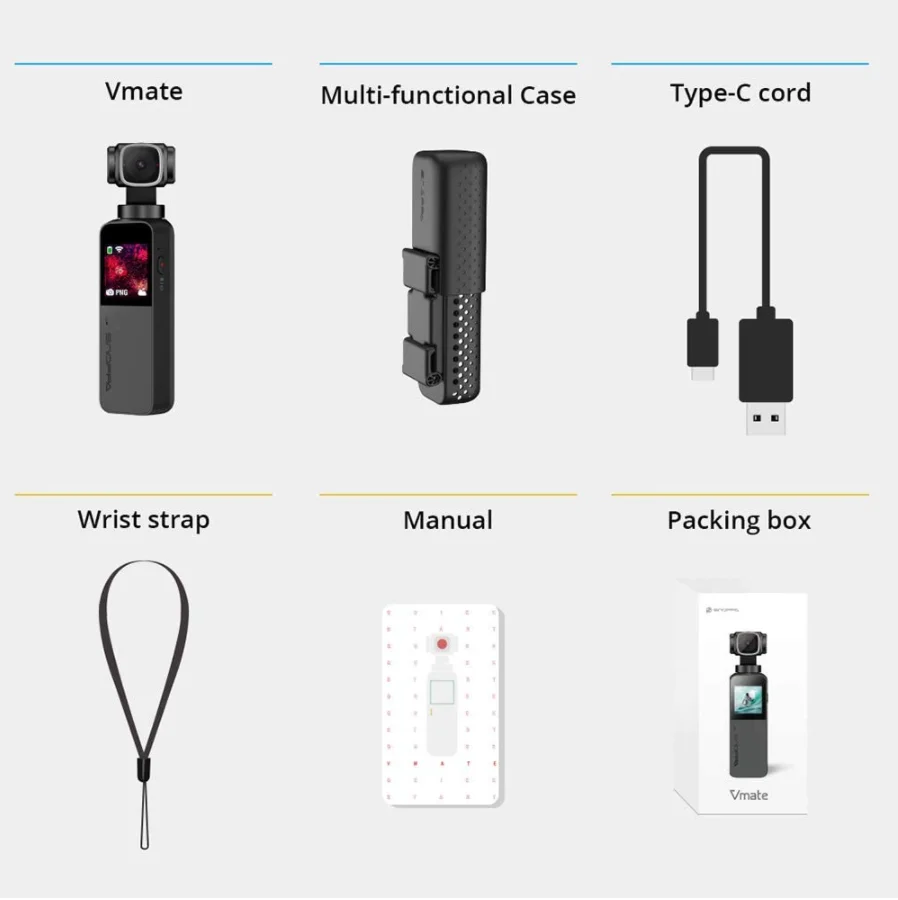 В наличии Snoppa Vmate 3 осевой портативный монопод с шарнирным замком 4K Камера 200Mbps