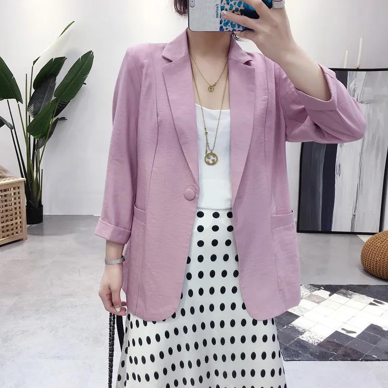 Новый весенне-осенний хлопковый и льняной маленький костюм корейский Модный
