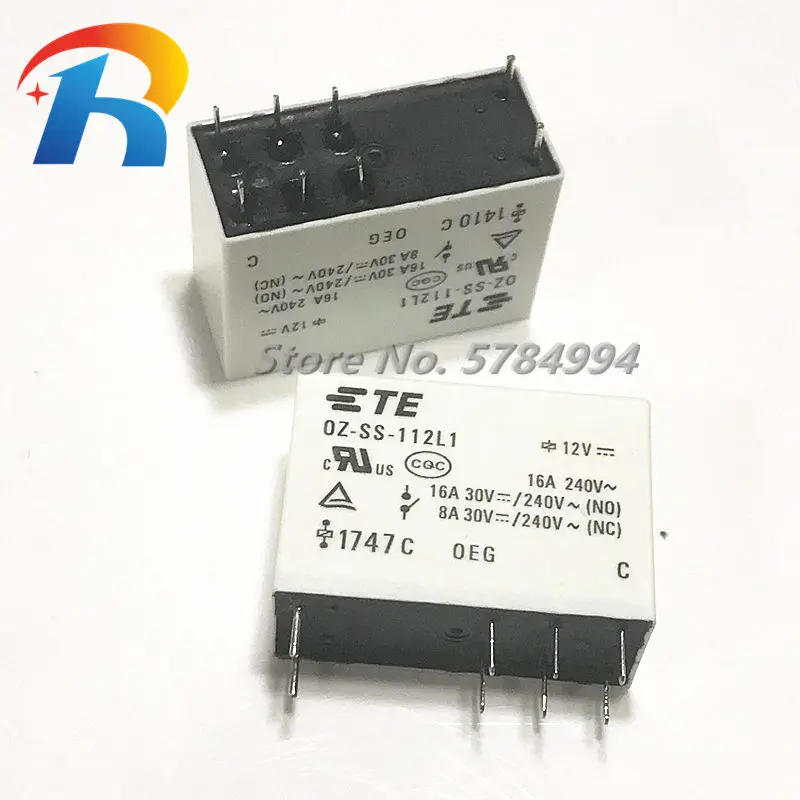 

100% New Original TE TYCO OZ-SS-112L1 12V 12VDC 16A 240VAC DIP-8 power relay