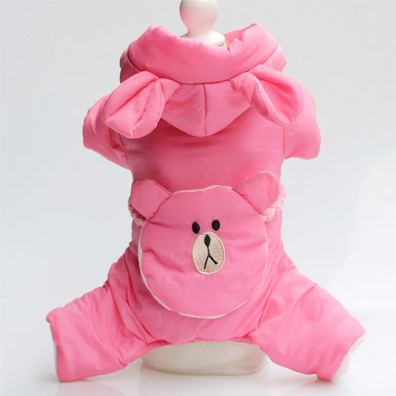 

Dog Cat Winter Jumpsuit Hoodie Bear Design Pet Puppy Warm Coat Jacket Apparel