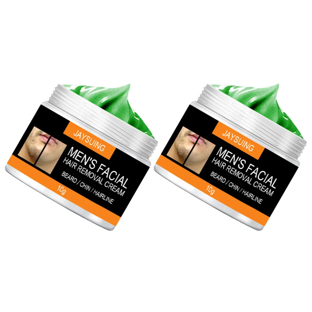 

2 Bottles Facial Hair Removal Cream Mild Men Beard Remover Depilatory Cream