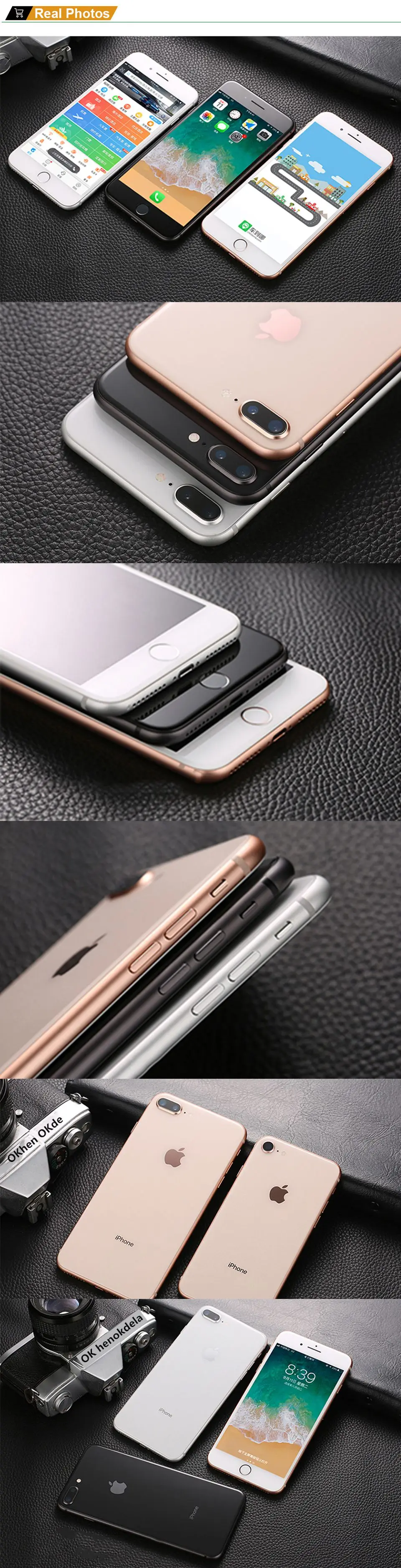 Apple iPhone 8 Plus 5," Hexa Core iOS 3 Гб ram 64/256 ГБ rom 12MP отпечаток пальца 2691 мАч 4G LTE разблокированный мобильный телефон