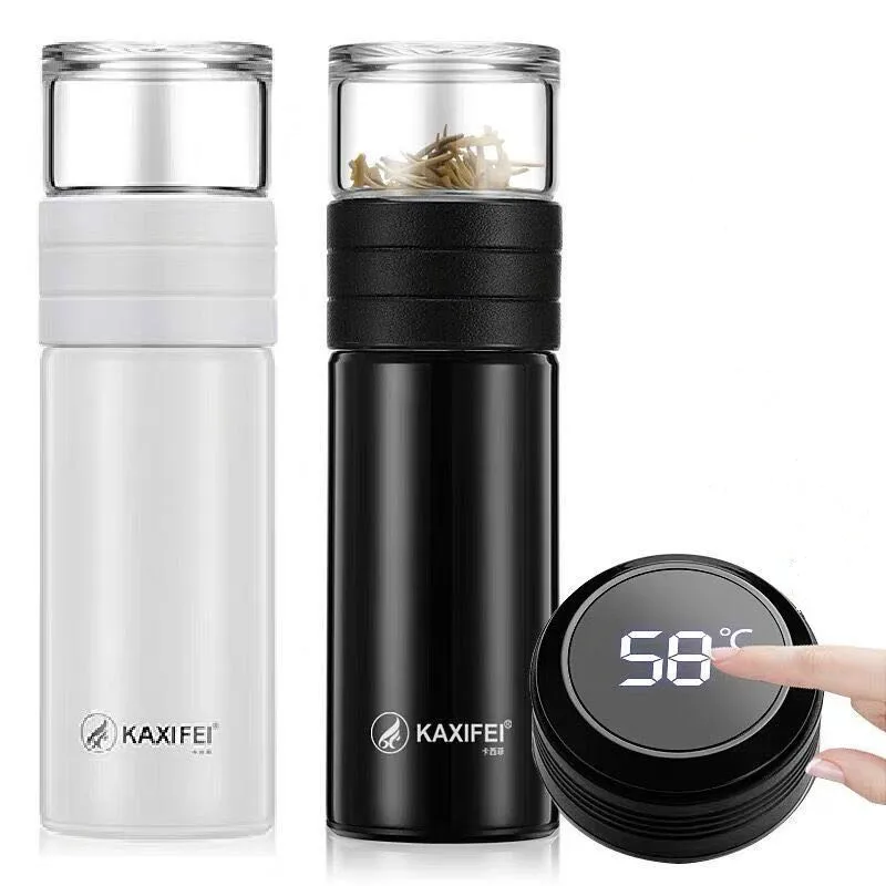 Креативный термос для разделения воды и чая вакуумная фляжка с дисплеем