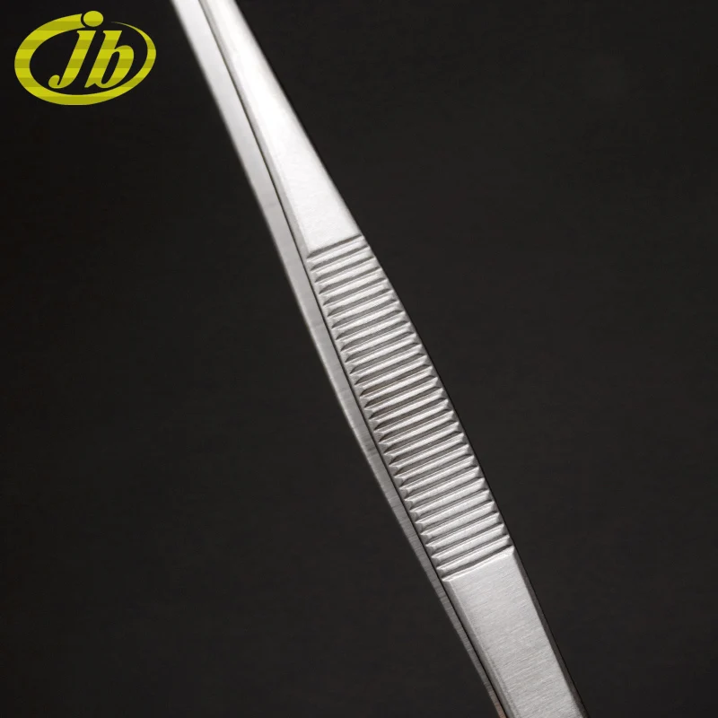 Microscopic tweezers toothed forceps horizontal stripes tweezers stainless steel 14/16/18cm surgical operating instrument