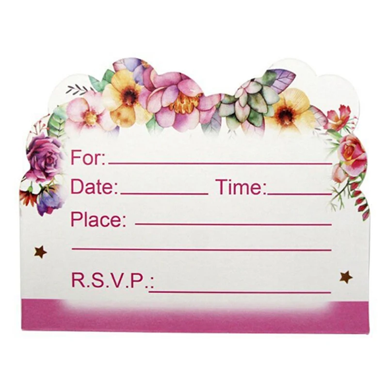 10 Pcs/lot Kawaii Invitation Card Unicorn Horse Kids Birthday Party Supply Event Supplies Decoration | Дом и сад