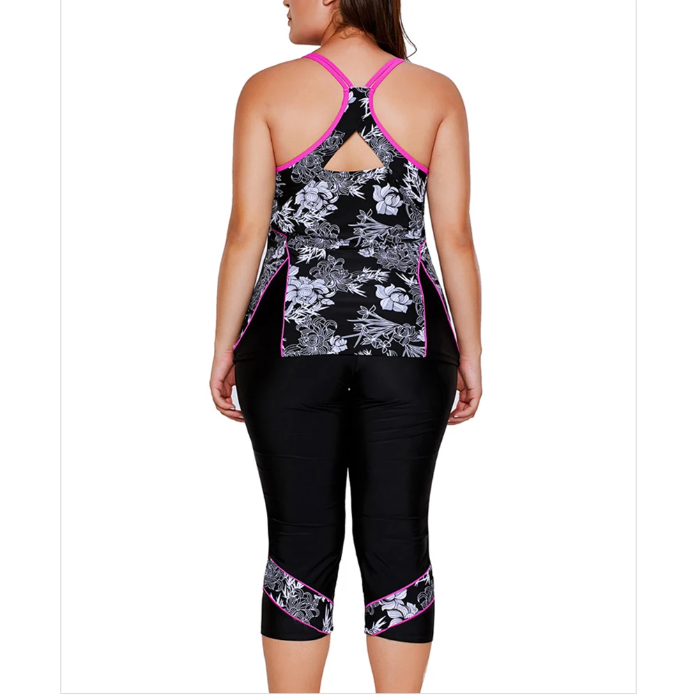 2018 летний женский купальник большого размера из двух частей большой размер