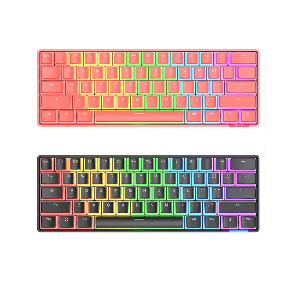 

STK61 Mechanical Keyboard 61 Keys Bluetooth Wireless USB Wired Gaming Keyboard Bluetooth RGB Backlight Gaming Keyboard