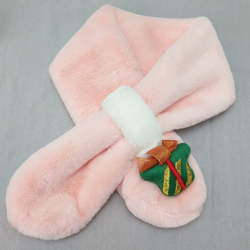 

Christmas New Fashion Children's Scarf Winter Cartoon Cute Imitation Rex Rabbit Plush Cold-proof Warm Scarf Kids Holiday Gifts