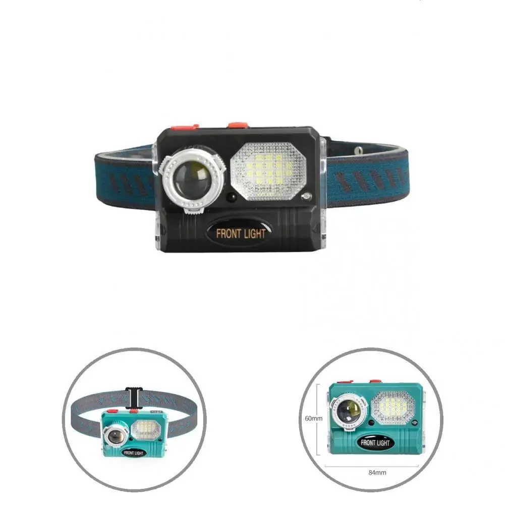 

Plastic 1 Set Useful Hand-free Sensor Powerful LED Headlight Stable Head Torch Waterproof for Riding