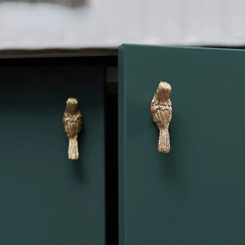 Ручка в ретро стиле с птицами винтажные дверные ручки шкафа Американские
