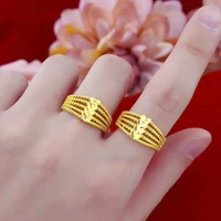 new fashion classic gold color heart love opening ring for women engagement wedding ring jewelry adjustable accessories