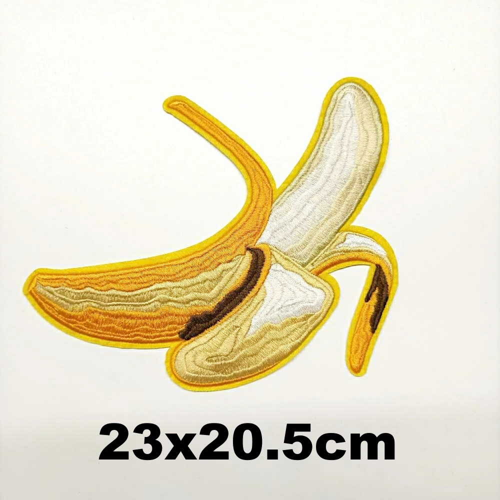 

Apparel large embroidery big banana cartoon patches for clothing AM-3438