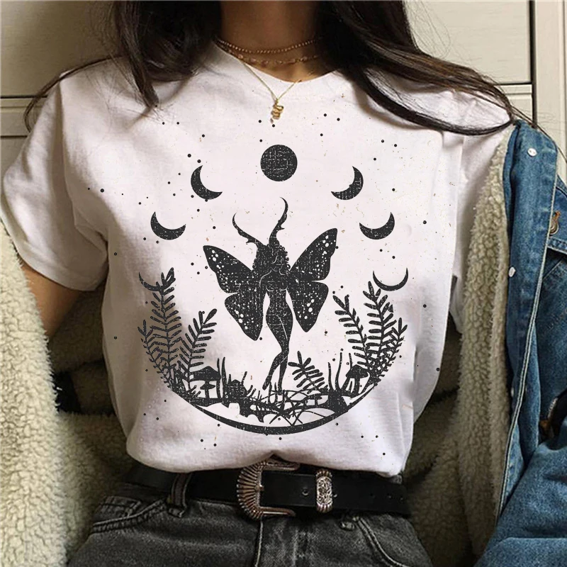 

Punk T-shirts Women 2021 Spring Summer Cute 90s Kawaii Fashion Clothes Printing Graphic Tshirt Top Lady Print Female Tee T-Shirt
