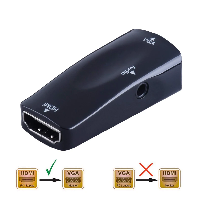 1080P HDMI в VGA конвертер адаптер с аудио для ноутбука Dell ПК проектор HDTV PS4 Xbox STB Blu Ray