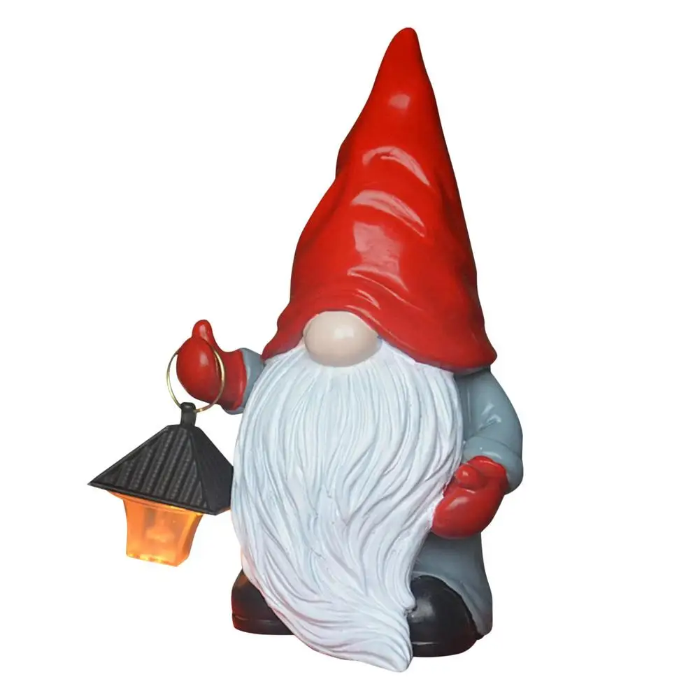 

Садовые украшения гномов-Статуэтка гнома из смолы светодиодный светодиодной подсветкой, скульптура гнома высотой 7,28 дюйма для внутреннего...