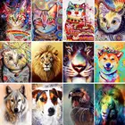 Алмазная живопись, картина 5D с рисунком аниме, кошка, собака, волк, стразы, вышивка крестиком, подарок для дома и офиса, декор для детей и взрослых, Прямая поставка с завода