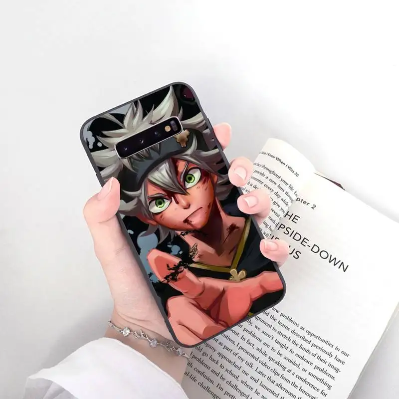

Black Clover Phone Case Black Cover For Samsung S5 6 6Edge 7 8 9 10 10E 10Plus 20 20lite 20Ultra Cases