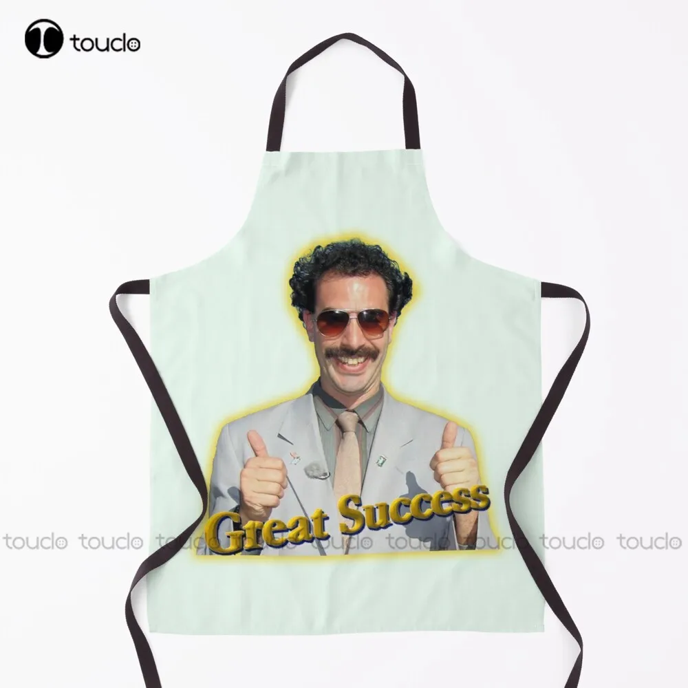 

Borat Great Success Sticker Apron Waterproof Apron Personalized Custom Cooking Aprons Garden Kitchen Household Cleaning New