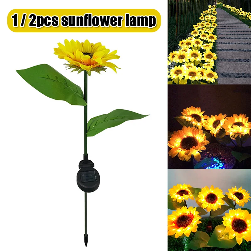 

Garden lights Solar LED Light Waterproof Sunflower Lawn Light Courtyard Garden Decoration Outdoor Landscape Lighting For Patch