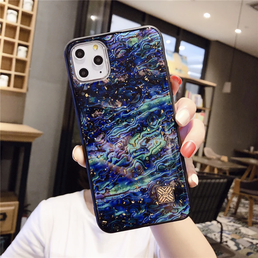 Блестящий чехол из золотой фольги с мраморным рисунком для iPhone 12 11 Pro XS Max XR X SE