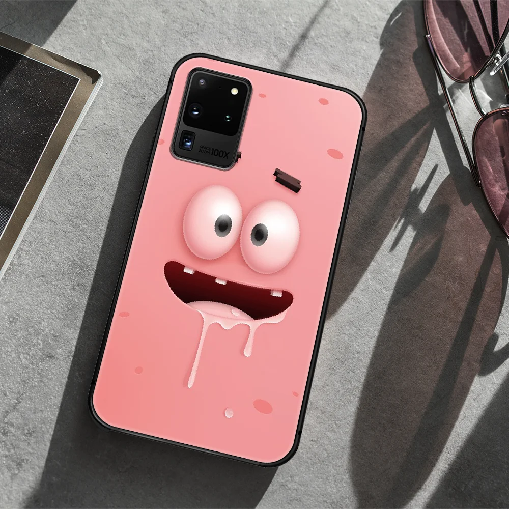 

SpongeBobS cute Cartoon Phone Case Cover Hull For Samsung Galaxy S 7 8 9 10 e 20 FE edge uitra plus Note 9 10 20 black Bumper