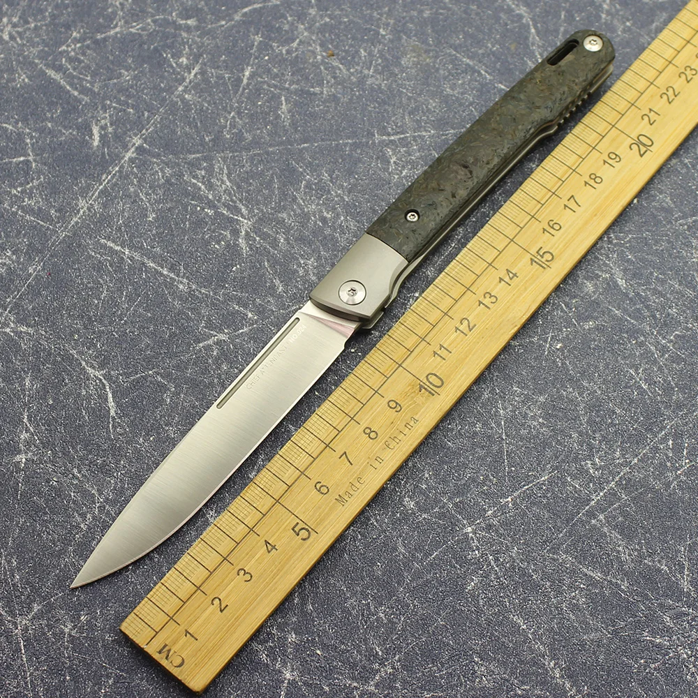 

Рукоятка из титанового углеродного волокна M390, складной нож для кухни, фруктов, высокая твердость, острый, для кемпинга, охоты, самообороны, ...