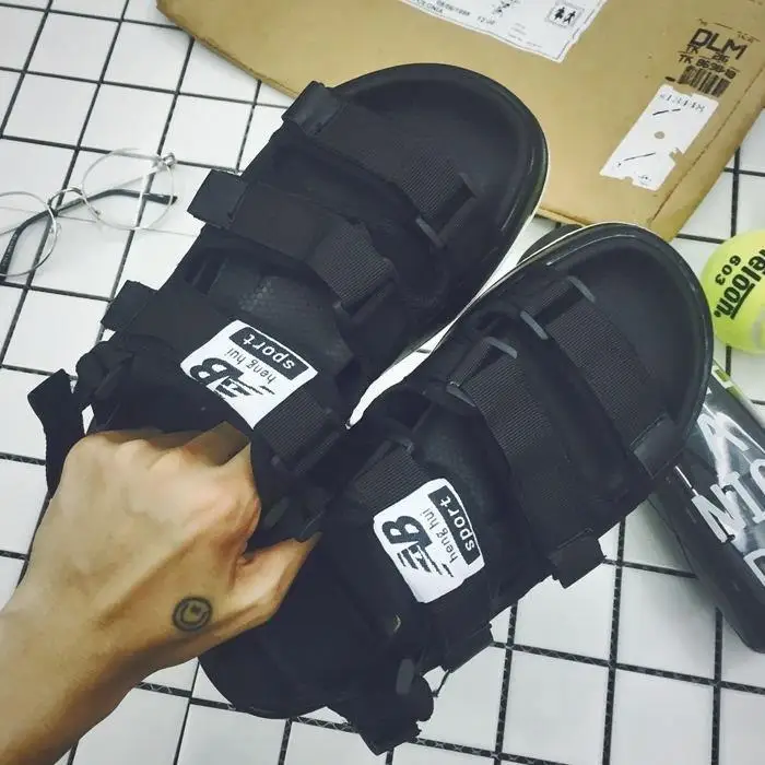 Сандалии на липучке для мужчин и женщин модные водонепроницаемые босоножки