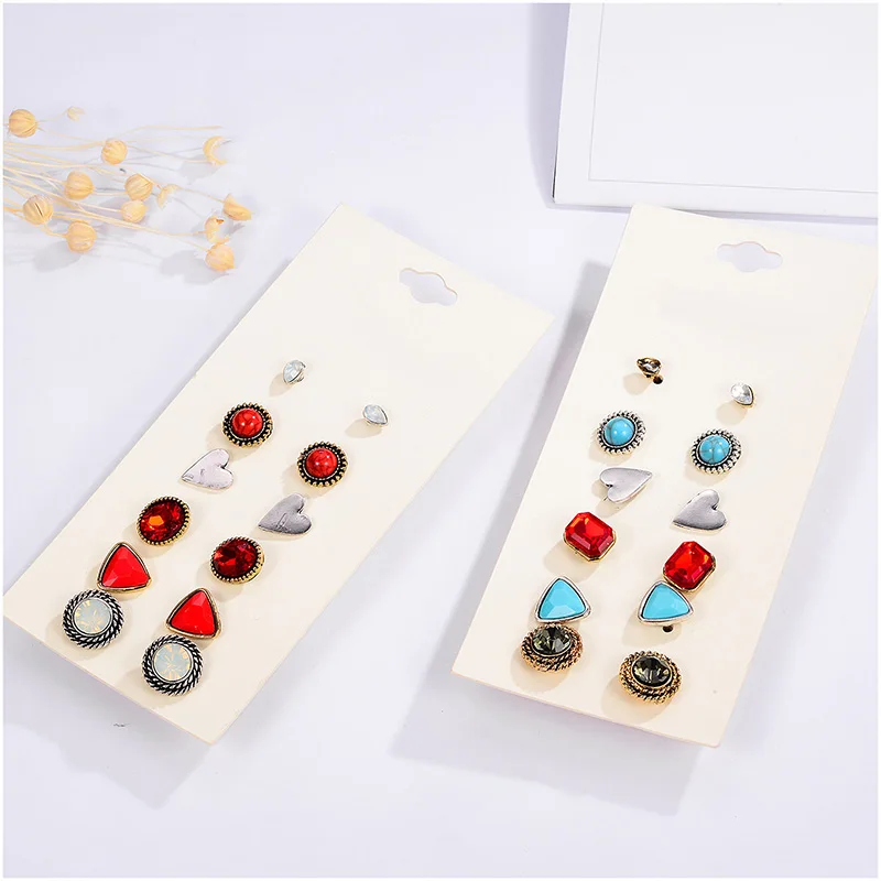 Shineland дешевые низкая цена 6 шт./компл. цветок Винтаж серьги-гвоздики набор 2020 Новый